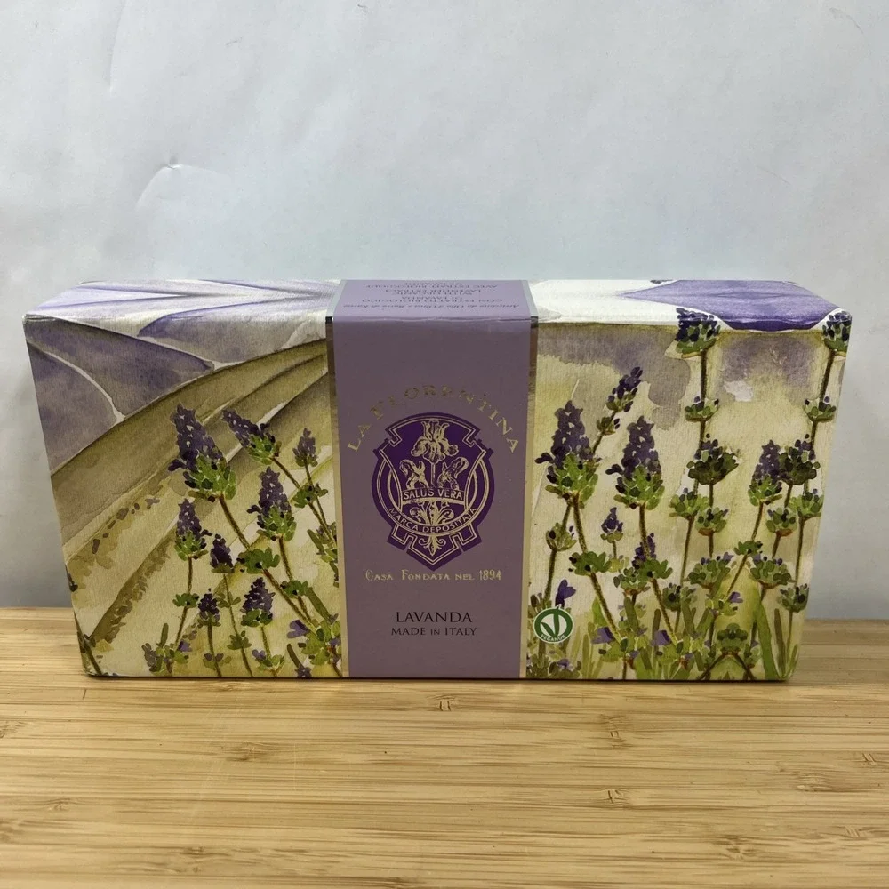 La Florentina ~ Lavender Moisturizing Bar Soap‎ 3 X 5.3 oz Made in Italy NIB
